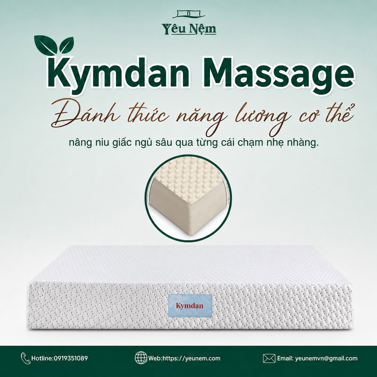 Nệm Kymdan Massage chính hãng